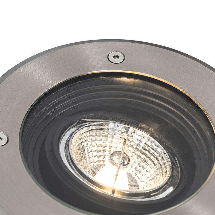 QAZQA Moderne buiten grondspot staal AR70 verstelbaar IP65 - Delux