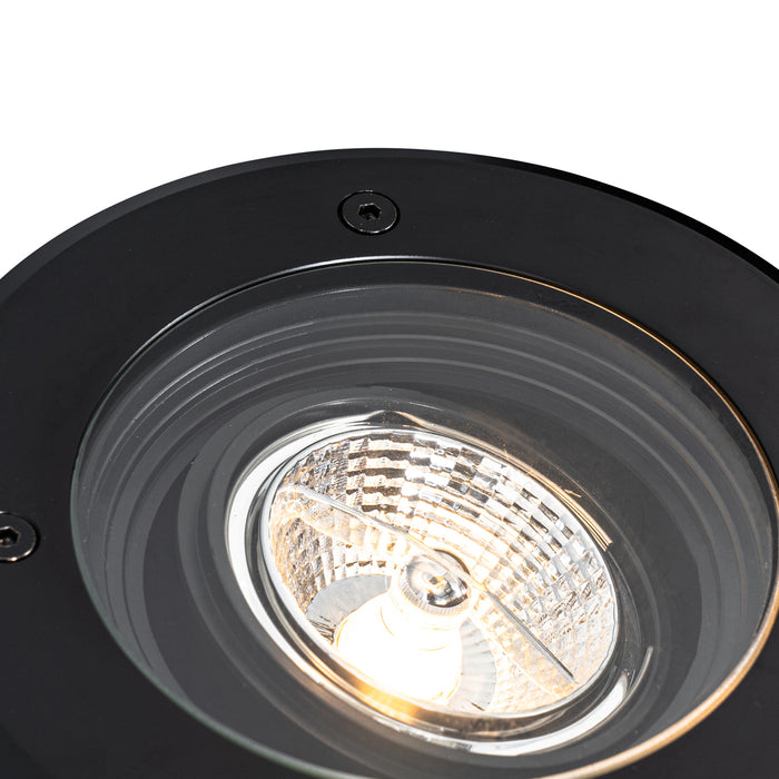 QAZQA Set van 6 moderne buiten grondspots zwart AR70 verstelbaar IP65