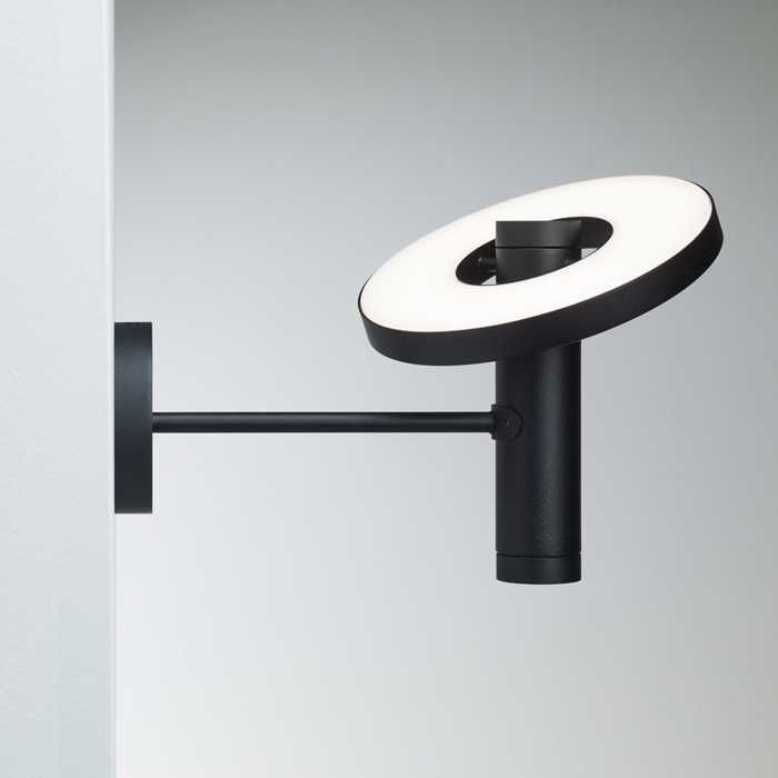 Beads 35 wandlamp LED uplight met stekker zwart
