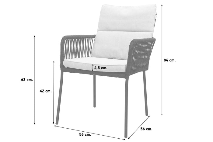 VDG Teresa dining rope tuinstoel - Green