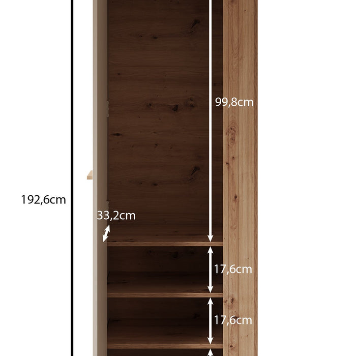 Meubella - Halkast Bahia - Beige - 60 cm - Met spiegel