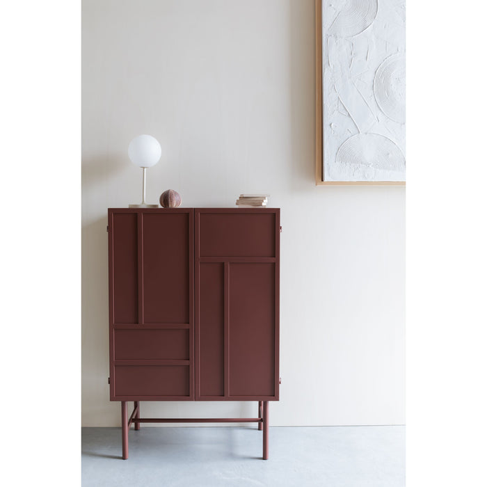 Housecraft Living Davis Kast Metaal Bruin| Rood