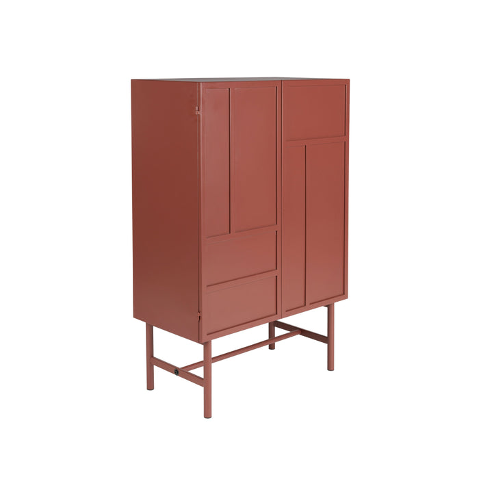 Housecraft Living Davis Kast Metaal Bruin| Rood