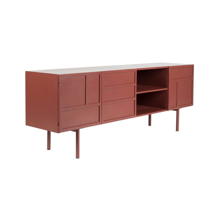 Housecraft Living Davis Dressoir Metaal Bruin| Rood