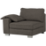 vtwonen Lazy 1-Zits Element met arm links - Bouclé - Antraciet