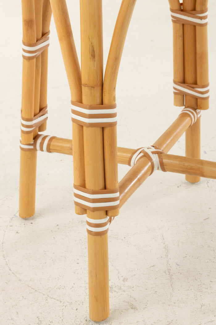 J-Line barkruk Live - rotan|kunststof - naturel|wit