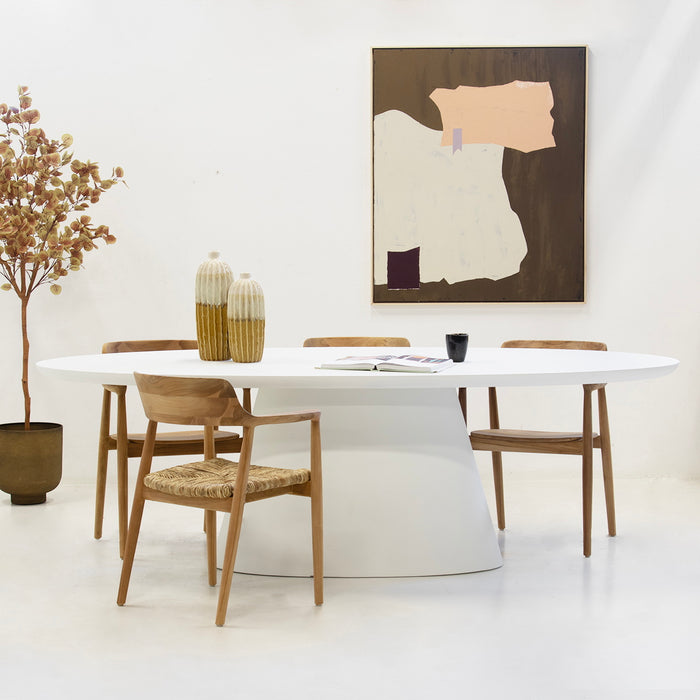 Giga Meubel - Eettafel Ovaal 300cm - Wit Eco Composiet - Cleo