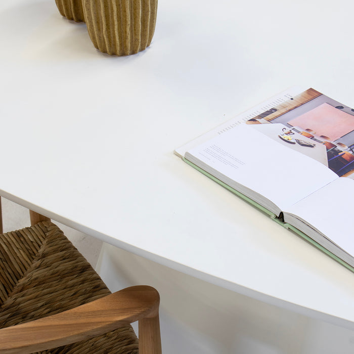 Giga Meubel - Eettafel Ovaal 300cm - Wit Eco Composiet - Cleo