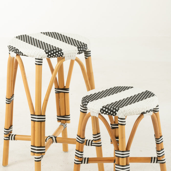 J-Line barkruk Live - rotan|kunststof - naturel|zwart