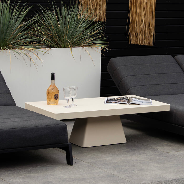 Giga Meubel - Loungetafel Rechthoek 130cm - Beige Eco Composiet - Avia