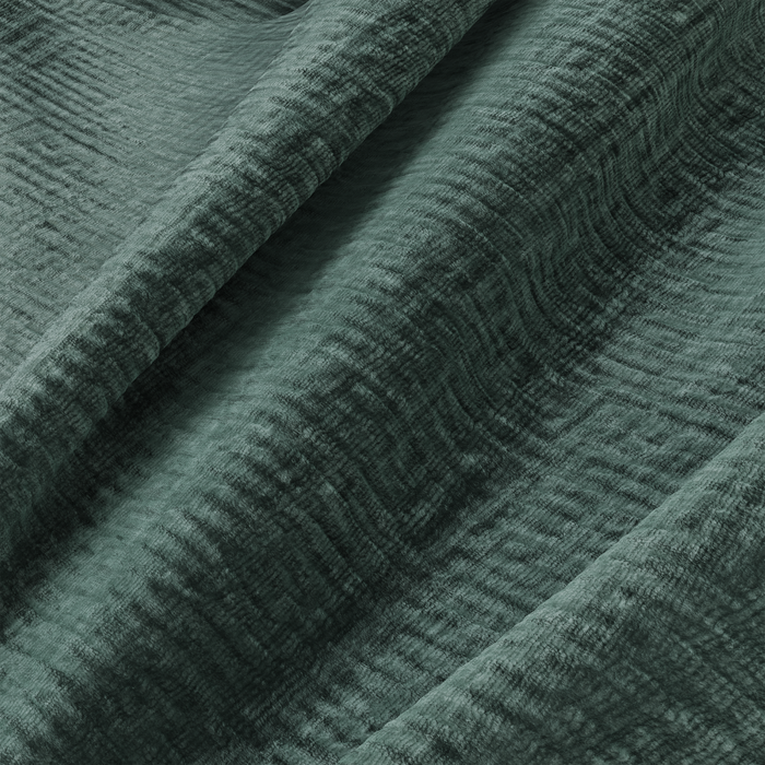 4-zits hoekbank links in fluweel met smaragdgroen patroon 266cm