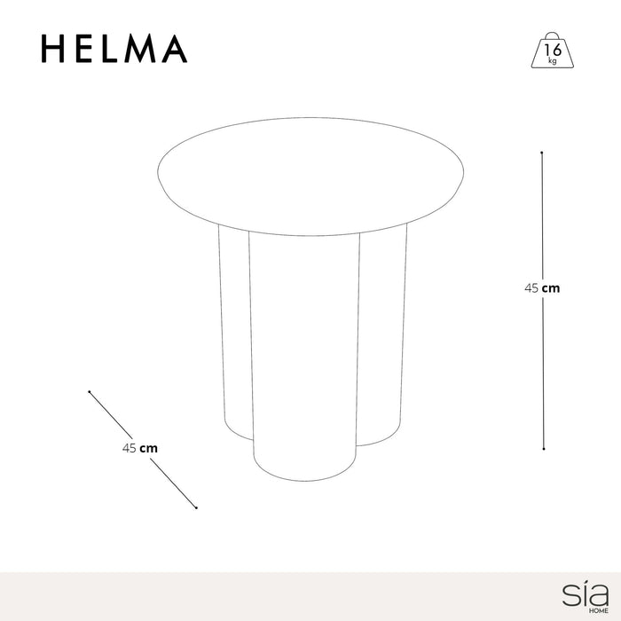 Zwarte houten salontafel met 45 cm blad