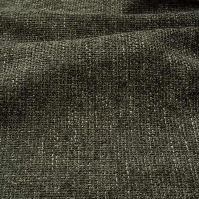 7-zits panoramabank in olijfgroen geweven fluweel