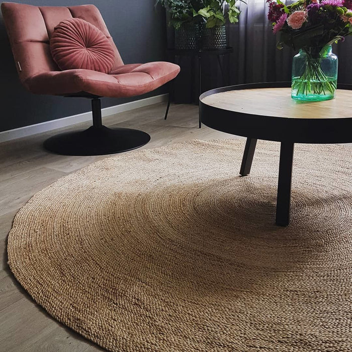 Mrcarpet Rond jute vloerkleed naturel 340cm (Mega xl)