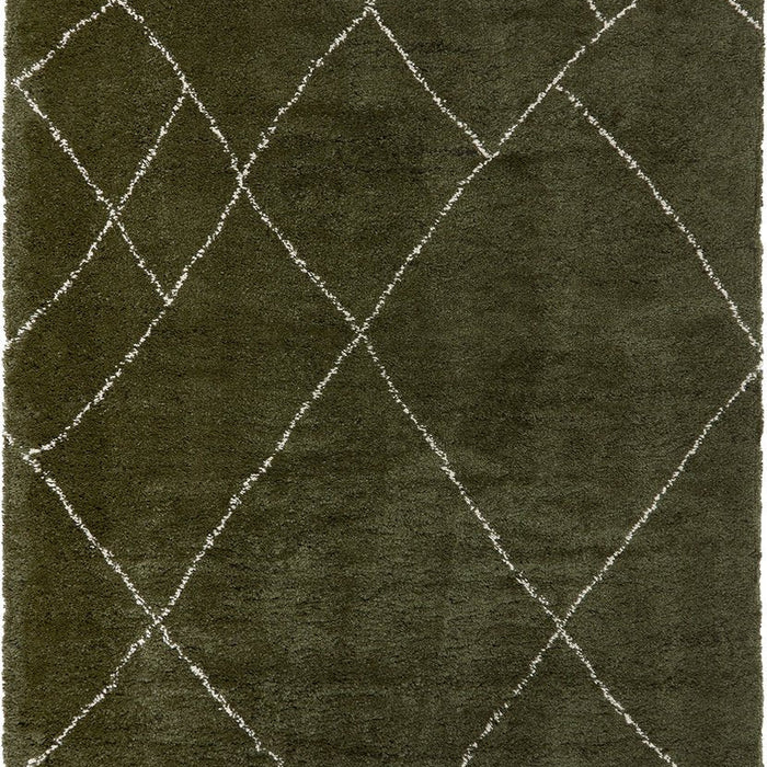 Mrcarpet Berber Vloerkleed Lines Groen|Creme 200 x 290cm