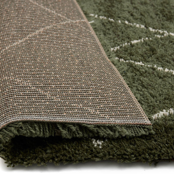 Mrcarpet Berber Vloerkleed Lines Groen|Creme 200 x 290cm