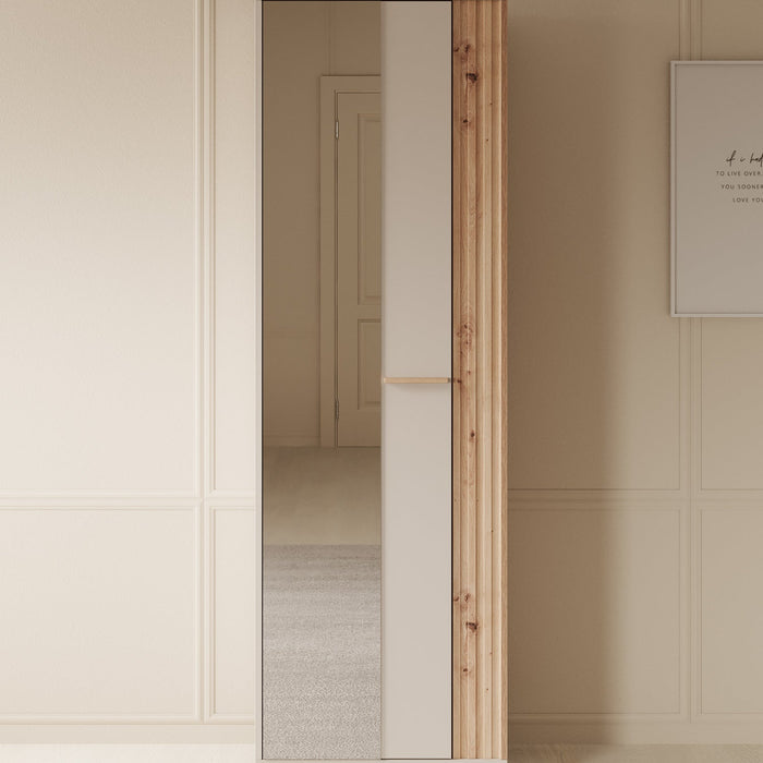 Meubella - Halkast Bahia - Beige - 60 cm - Met spiegel