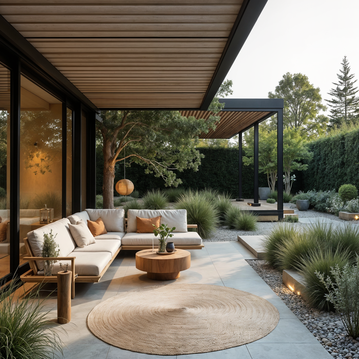 Mrcarpet Rond Jute Buitenkleed Outdoor Breeze Naturel 240cm