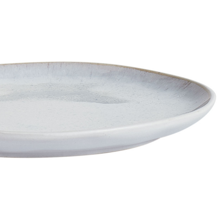 Beliani - SESAME - Bijzetborden set van 8 - Lichtgrijs - Steengoed