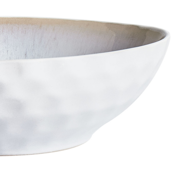 Beliani - SESAME - Diepe borden set van 8 - Lichtgrijs - Steengoed