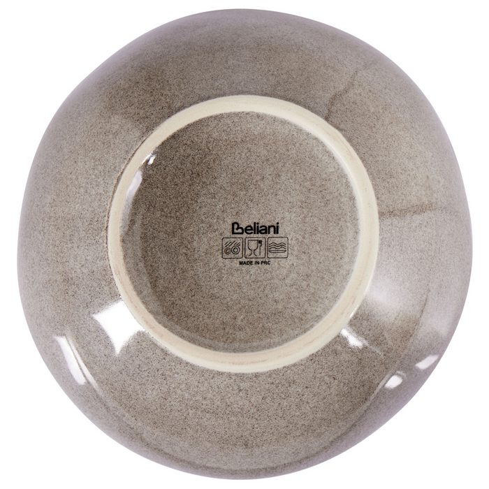 Beliani - COSTMARY - Diepe borden set van 8 - Grijs - Steengoed