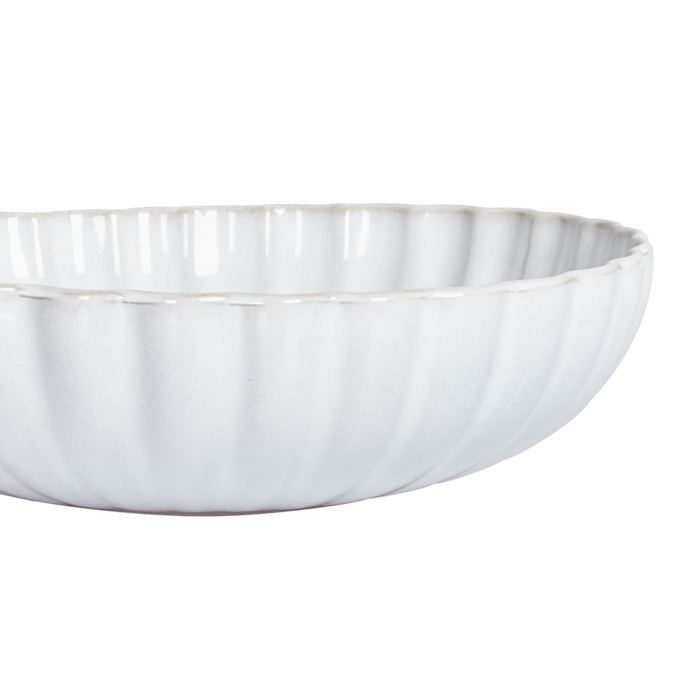 Beliani - NETTLE - Diepe borden set van 8 - Wit - Steengoed