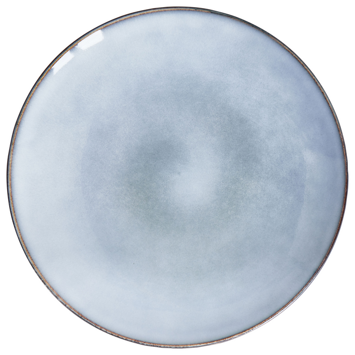 Beliani - JUNIPER - Dinerborden set van 8 - Lichtblauw - Steengoed
