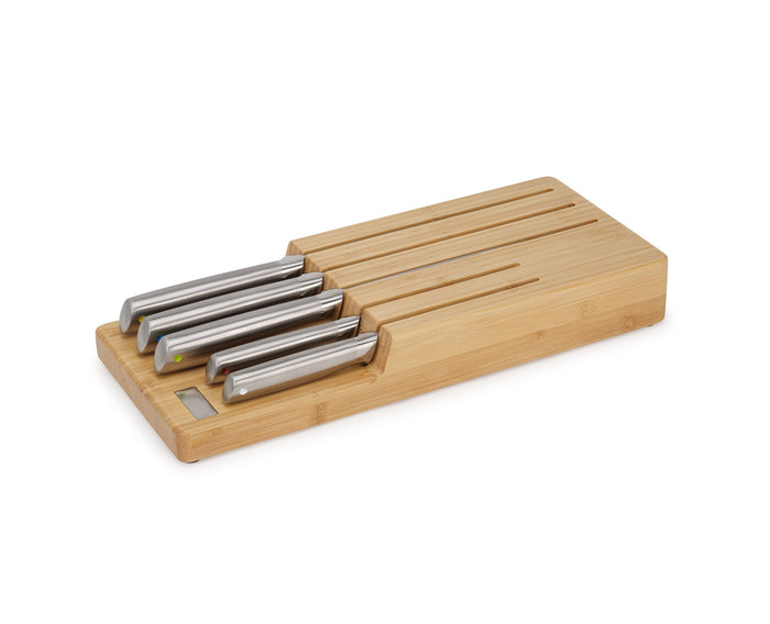 Joseph Joseph - Elevate Steel Messen met Houder voor Lade Bamboe 5-Delig