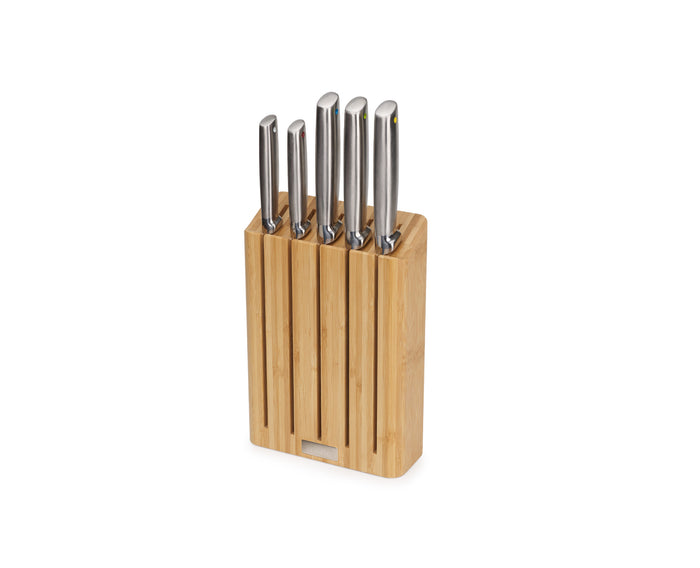Joseph Joseph - Elevate Steel Messen met Houder Bamboe 5-Delig