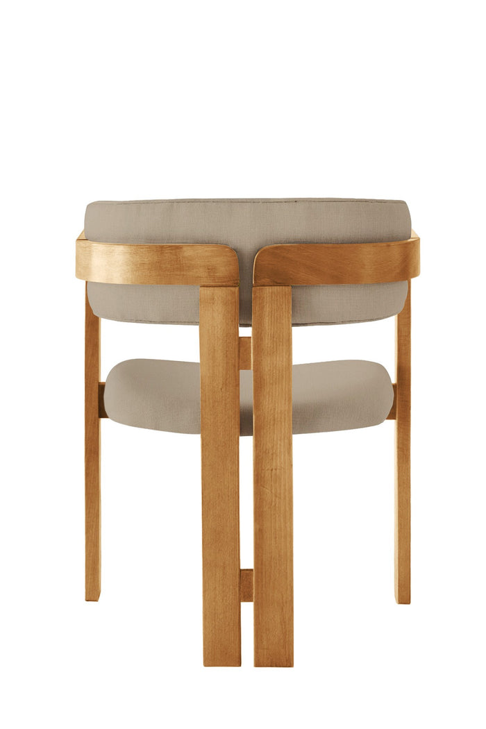 Giga Meubel - Eetkamerstoel Naturel - Taupe|Linnen - Cozy