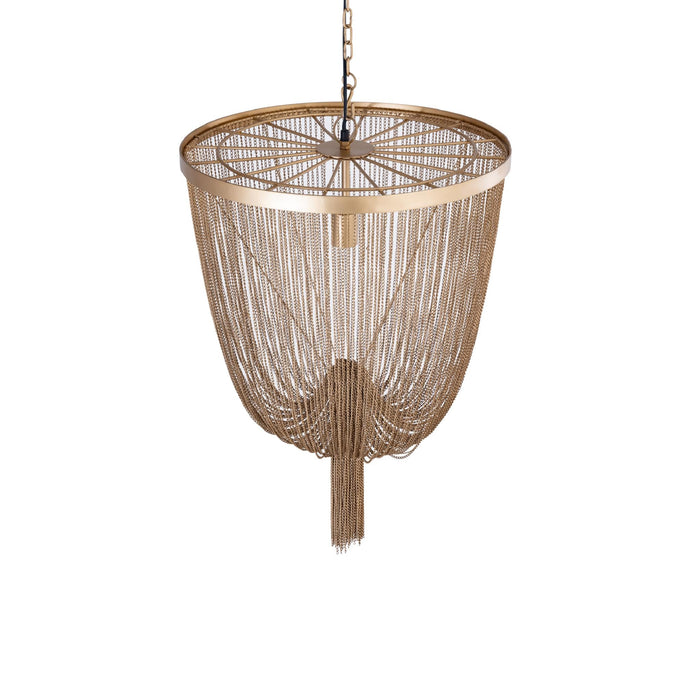PTMD Hanglamp Solan - 50x50x70 cm - Ijzer - Goud