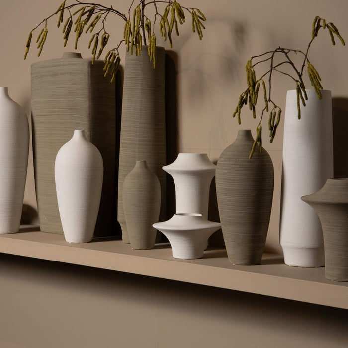 PTMD Cavinn Beige Matt Ceramic Bottle Vase M