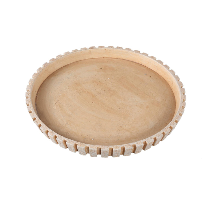 PTMD Plateau Marijus - 45x45x4 cm - Cement - Creme