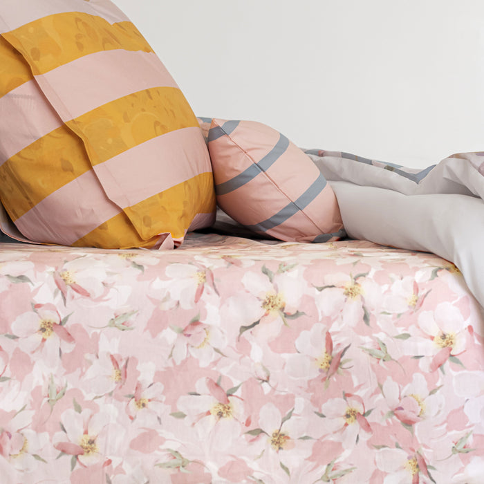 Spring blossom Hoeslaken 105x200 cm Happyfriday, Veelkleurig, 100% katoen, de kwaliteit van 200 TC