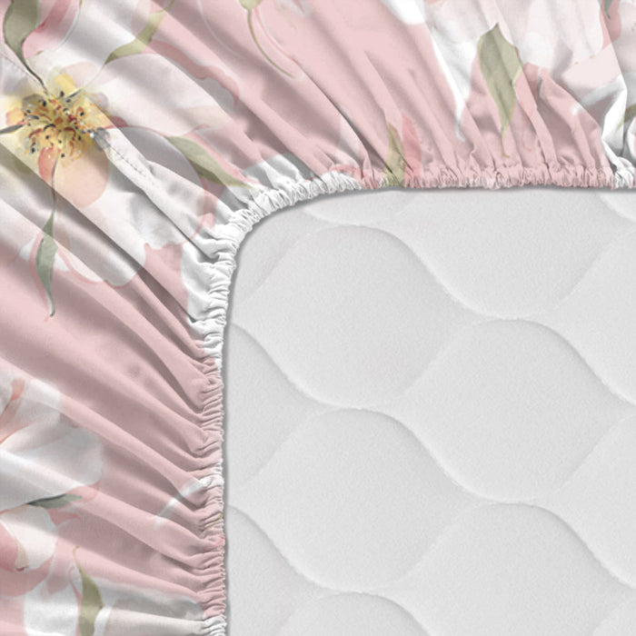 Spring blossom Hoeslaken 105x200 cm Happyfriday, Veelkleurig, 100% katoen, de kwaliteit van 200 TC