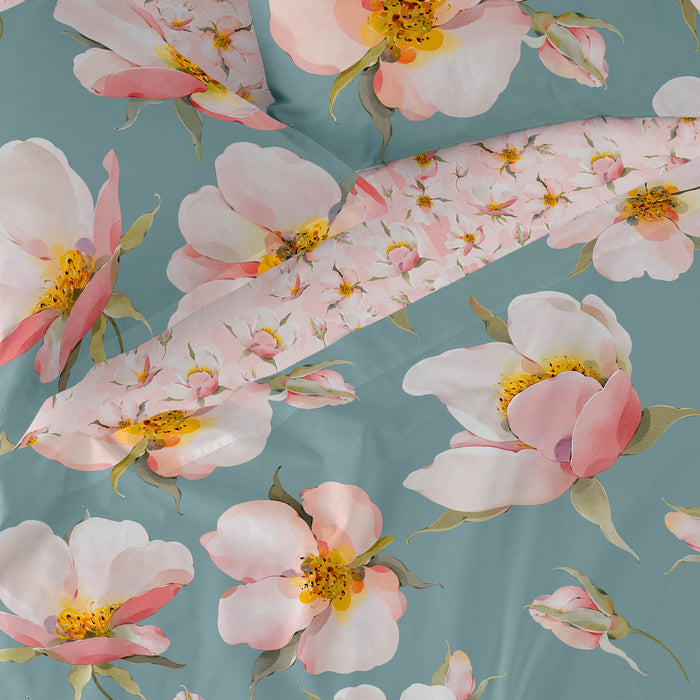 Spring blossom Laken Set 105x200 cm Happyfriday, Veelkleurig, 100% katoen, de kwaliteit van 200 TC