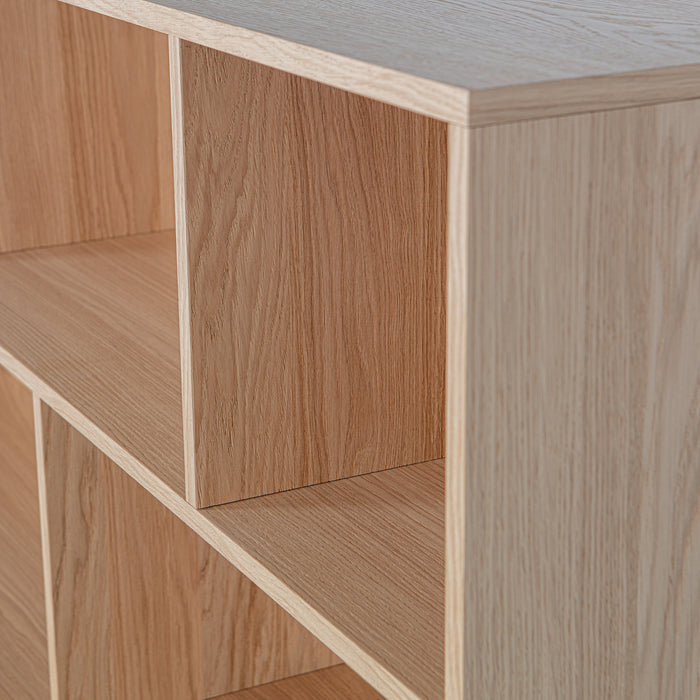 WOOOD New Gravure Wandkast B 200 cm - Eiken - Naturel