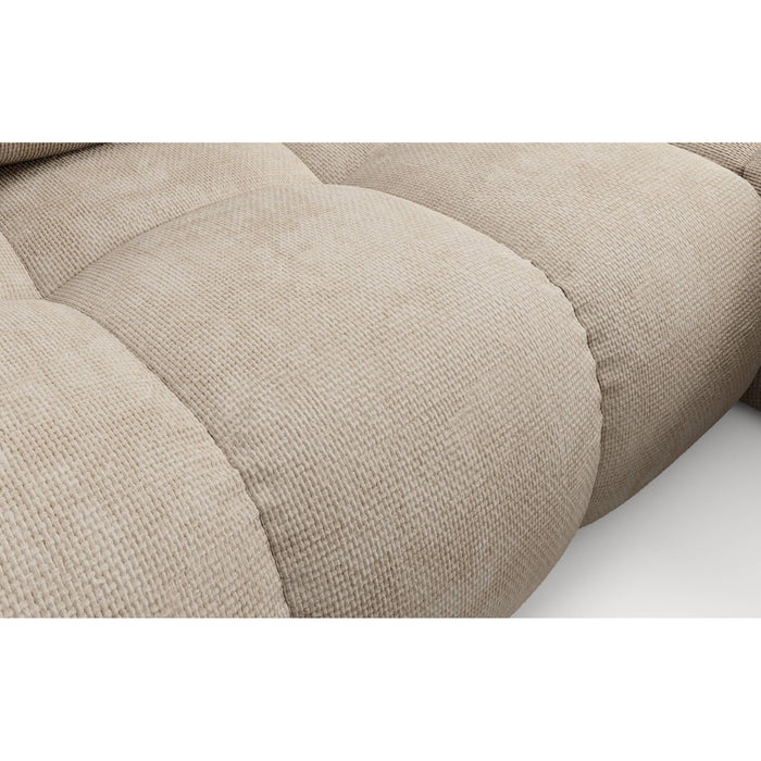 by fonQ Charme Hoekbank Rechts met Slaapfunctie - Chenille - Lichtbeige