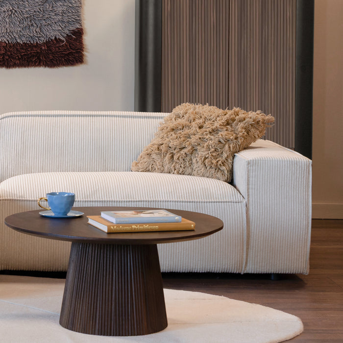 by fonQ Chunky 4-zitsbank - Rib - Latte