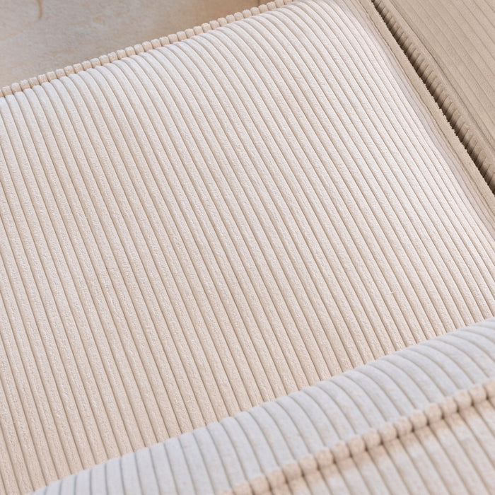 by fonQ Chunky 4-zitsbank - Rib - Latte