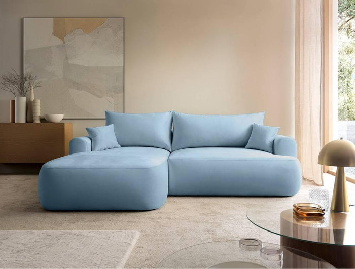 NADUVI Collection Hoekslaapbank Philipa links met opbergvak velvet