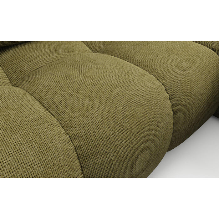 by fonQ Charme Hoekbank Rechts met Slaapfunctie - Chenille - Olijfgroen