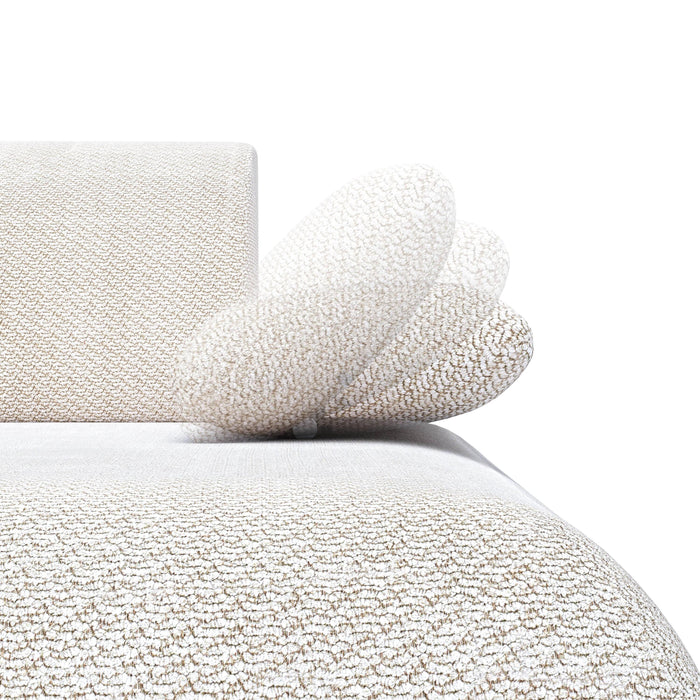 by fonQ Wisp Hoekbank met Chaise Longue Rechts met Slaapfunctie - Chenille - Greige