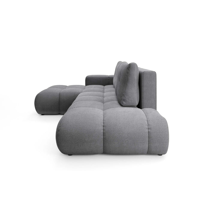 by fonQ Charme Hoekbank Links met Slaapfunctie - Chenille - Donkergrijs