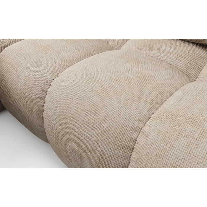by fonQ Charme Hoekbank Links met Slaapfunctie - Chenille - Lichtbeige