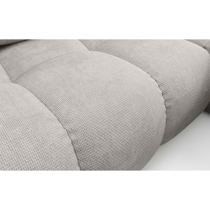 by fonQ Charme Hoekbank Rechts met Slaapfunctie - Chenille - Lichtgrijs