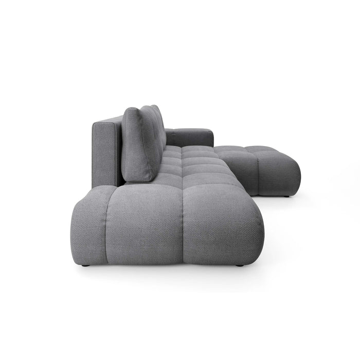 by fonQ Charme Hoekbank Rechts met Slaapfunctie - Chenille - Donkergrijs