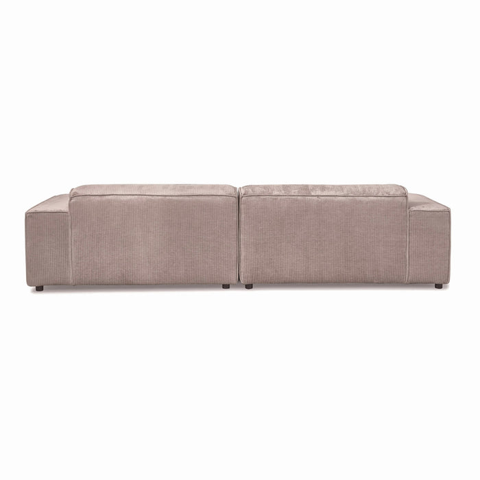 by fonQ Chunky Hoekbank met Chaise Longue Links - Rib - Taupe