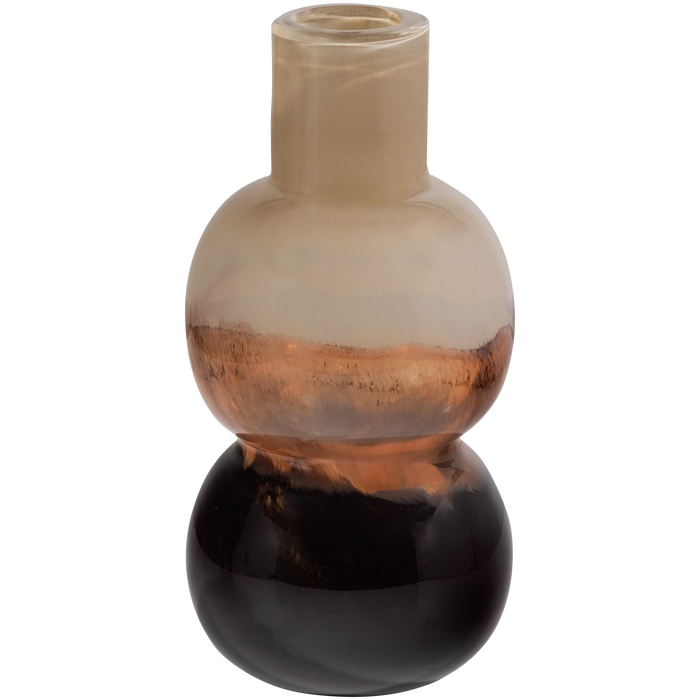 WOOOD Marjon Vaas - Handgevormd - Glas - Bruin - 30x14x14