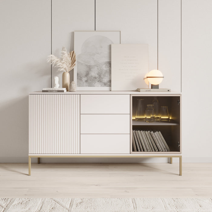 Meubella - Legend 2 - Dressoir - Beige - 153x39x83 cm